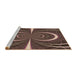 Sideview of Machine Washable Transitional Bakers Brown Rug, wshpat1808brn