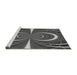 Sideview of Machine Washable Transitional Gunmetal Gray Rug, wshpat1808gry