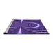 Sideview of Machine Washable Transitional Indigo Purple Rug, wshpat1808pur