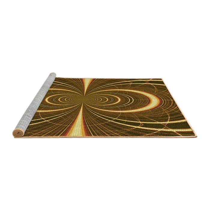 Sideview of Machine Washable Transitional Night Red Rug, wshpat1808yw