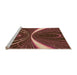 Sideview of Machine Washable Transitional Rust Pink Rug, wshpat1809org