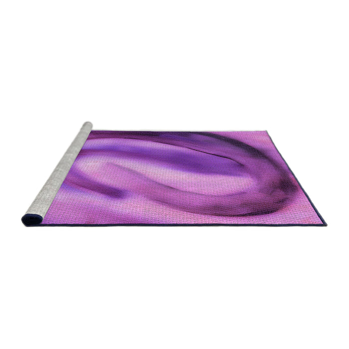 Sideview of Machine Washable Transitional Purple Rug, wshpat181pur