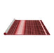 Sideview of Machine Washable Transitional Cranberry Red Rug, wshpat1810rd