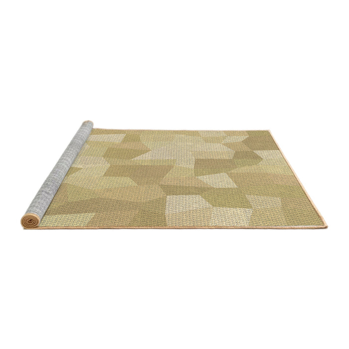 Sideview of Machine Washable Transitional Golden Gold Rug, wshpat1811brn