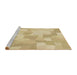 Sideview of Machine Washable Transitional Golden Gold Rug, wshpat1811brn