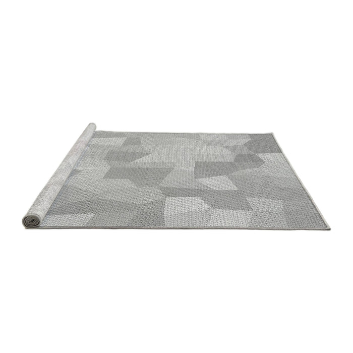 Sideview of Machine Washable Transitional Dark Gray Rug, wshpat1811gry