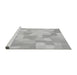 Sideview of Machine Washable Transitional Dark Gray Rug, wshpat1811gry