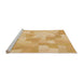 Sideview of Machine Washable Transitional Orange Rug, wshpat1811org