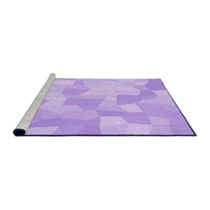 Sideview of Machine Washable Transitional Purple Rug, wshpat1811pur