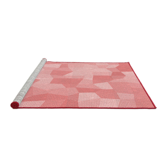Sideview of Machine Washable Transitional Pink Rug, wshpat1811rd