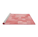 Sideview of Machine Washable Transitional Pink Rug, wshpat1811rd