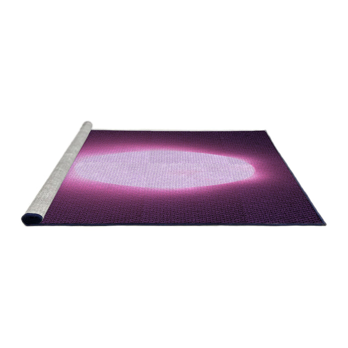 Sideview of Machine Washable Transitional Orchid Purple Rug, wshpat1812pur