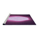 Sideview of Machine Washable Transitional Orchid Purple Rug, wshpat1812pur