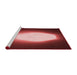 Sideview of Machine Washable Transitional Dark Red Rug, wshpat1812rd