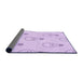 Thickness of Patterned Bright Lilac Purple Rug, pat1813pur