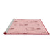 Sideview of Machine Washable Transitional Light Coral Pink Rug, wshpat1813rd