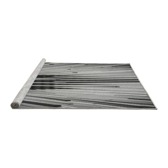 Sideview of Machine Washable Transitional Cloud Gray Rug, wshpat1814gry