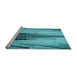 Sideview of Machine Washable Transitional Dark Cyan Green Rug, wshpat1814lblu