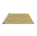 Sideview of Machine Washable Transitional Caramel Brown Rug, wshpat1815brn