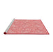 Sideview of Machine Washable Transitional Pastel Pink Rug, wshpat1815rd