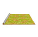 Sideview of Machine Washable Transitional Orange Gold Rug, wshpat1815yw