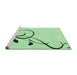 Sideview of Machine Washable Transitional Mint Green Rug, wshpat1816grn