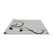 Sideview of Machine Washable Transitional Platinum Gray Rug, wshpat1816gry