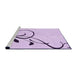 Sideview of Machine Washable Transitional Orchid Purple Rug, wshpat1816pur