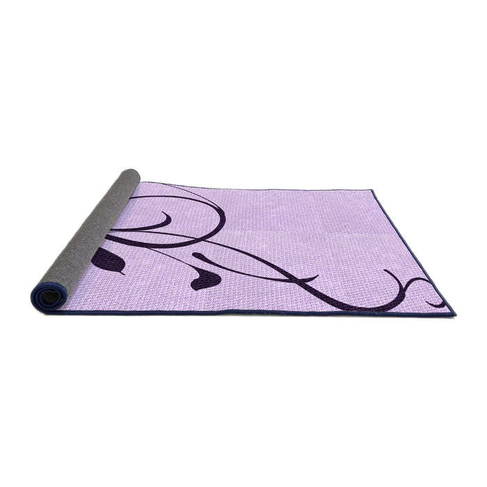 Thickness of Patterned Orchid Purple Rug, pat1816pur
