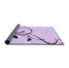 Thickness of Patterned Orchid Purple Rug, pat1816pur