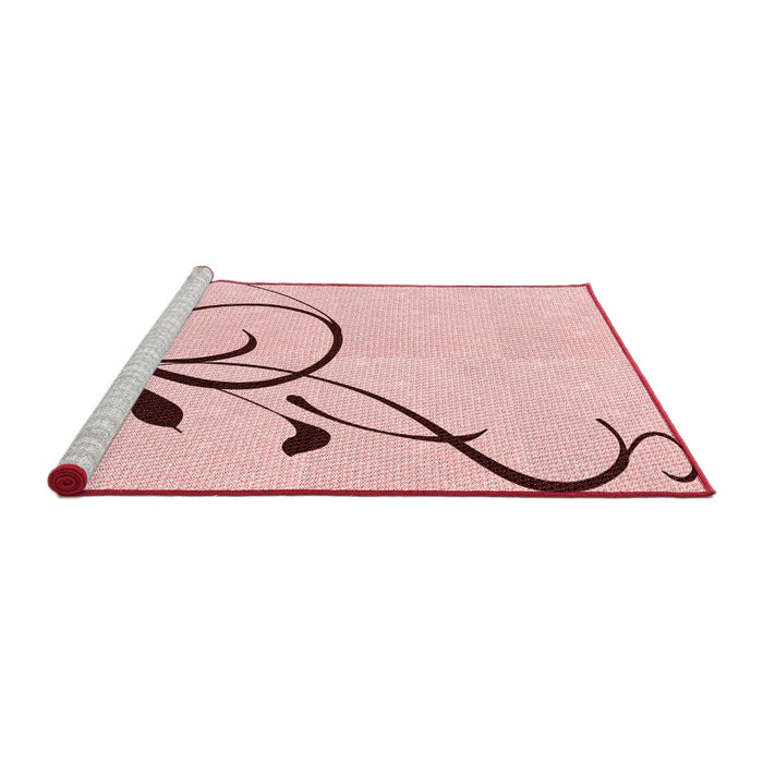 Sideview of Machine Washable Transitional Pink Rug, wshpat1816rd
