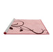 Sideview of Machine Washable Transitional Pink Rug, wshpat1816rd