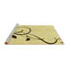 Sideview of Machine Washable Transitional Yellow Rug, wshpat1816yw