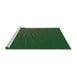 Sideview of Machine Washable Transitional Dark Forest Green Rug, wshpat1818grn