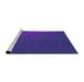 Sideview of Machine Washable Transitional Amethyst Purple Rug, wshpat1818pur