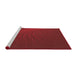 Sideview of Machine Washable Transitional Red Rug, wshpat1818rd