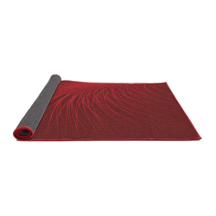 Thickness of Patterned Red Rug, pat1818rd