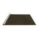 Sideview of Machine Washable Transitional Dark Brown Rug, wshpat1819brn