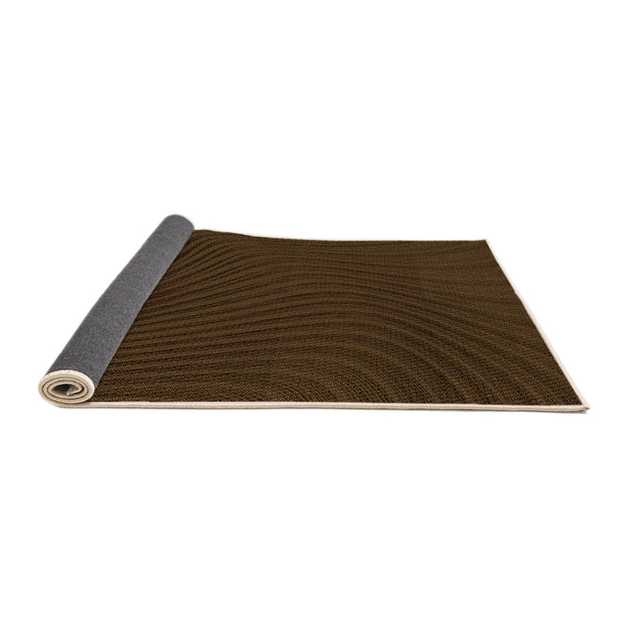 Thickness of Patterned Dark Bronze Brown Rug, pat1819org