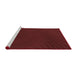 Sideview of Machine Washable Transitional Red Rug, wshpat1819rd