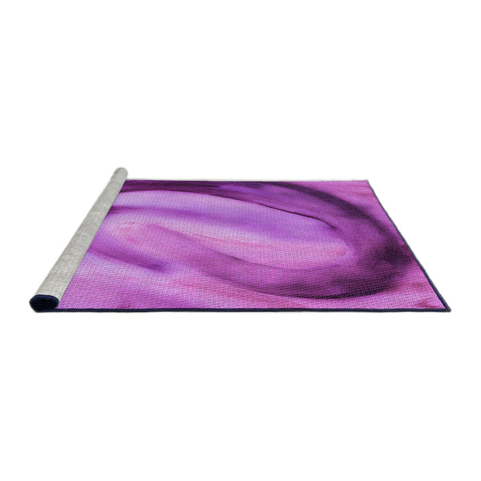 Sideview of Machine Washable Transitional Violet Purple Rug, wshpat182pur