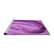 Sideview of Machine Washable Transitional Violet Purple Rug, wshpat182pur