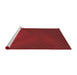 Sideview of Machine Washable Transitional Cranberry Red Rug, wshpat1820rd