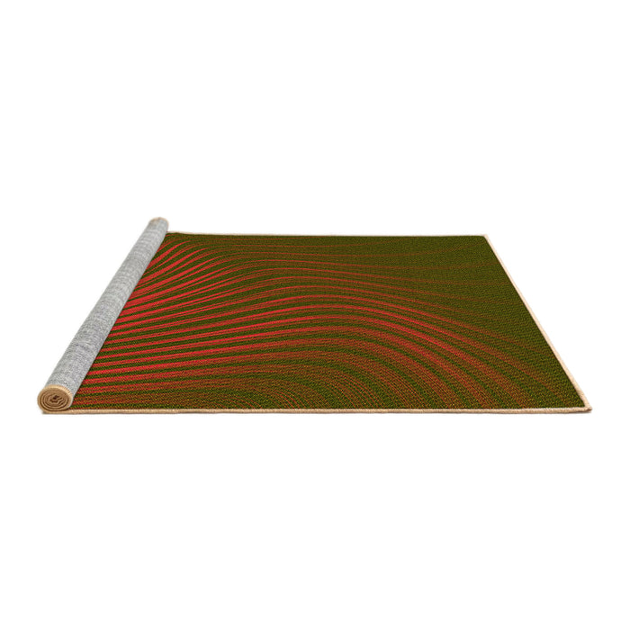 Sideview of Machine Washable Transitional Dark Bronze Brown Rug, wshpat1820yw