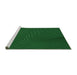 Sideview of Machine Washable Transitional Deep Emerald Green Rug, wshpat1821grn