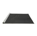 Sideview of Machine Washable Transitional Charcoal Black Rug, wshpat1821gry