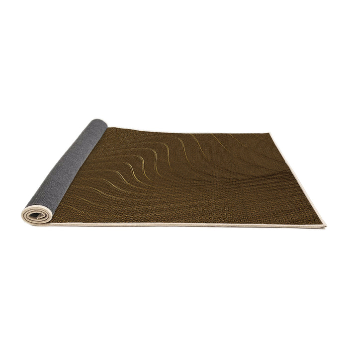 Thickness of Patterned Saddle Brown Rug, pat1821org