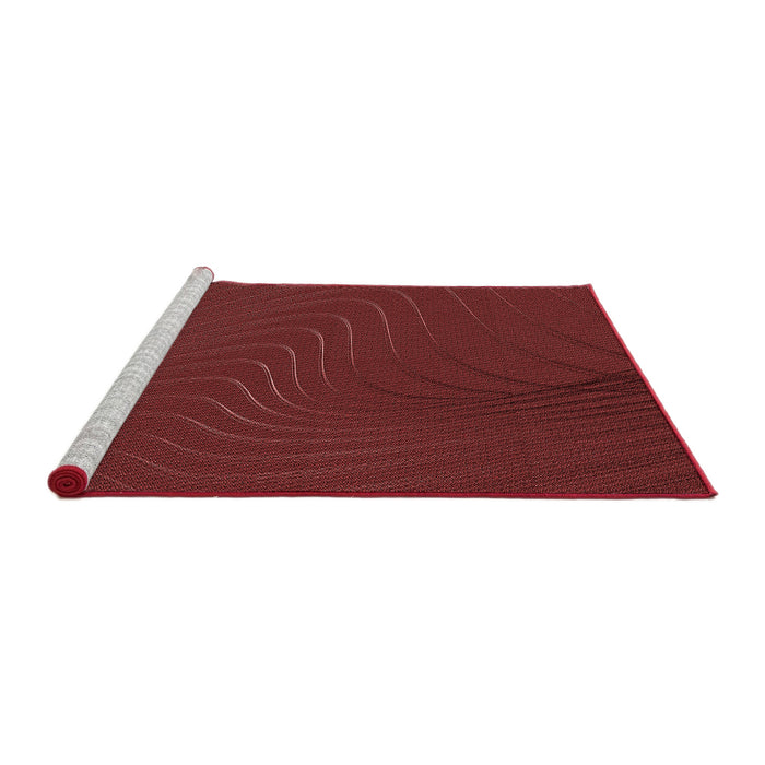 Sideview of Machine Washable Transitional Red Rug, wshpat1821rd