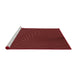 Sideview of Machine Washable Transitional Red Rug, wshpat1821rd