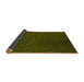 Thickness of Patterned Olive Green Rug, pat1821yw